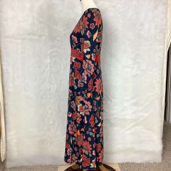 Anthropologie Aldomartins Long Sleeve Millefleur Floral Viscose Dress NWT - Picture 3 of 8